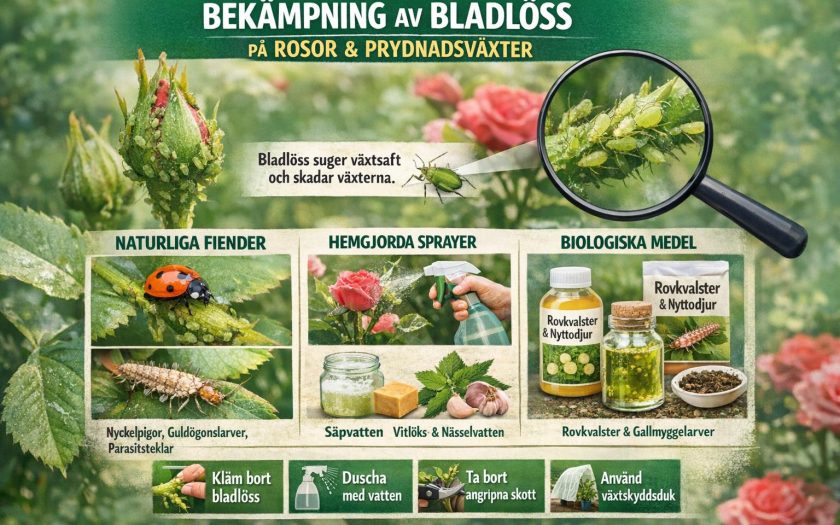 Bekämpning av bladlöss på rosor och prydnadsväxter