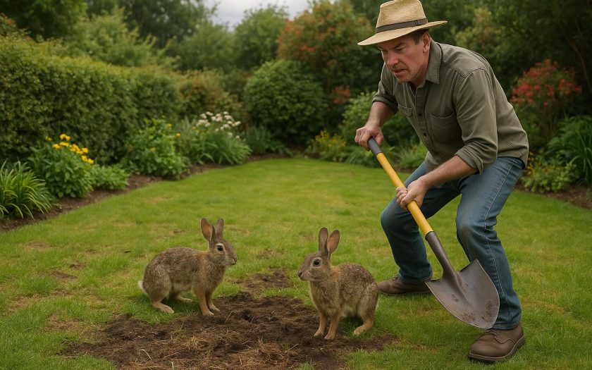 Bekämpning av vildkaniner som skadar trädgården