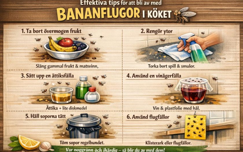 Effektiva tips för att bli av med bananflugor i köket