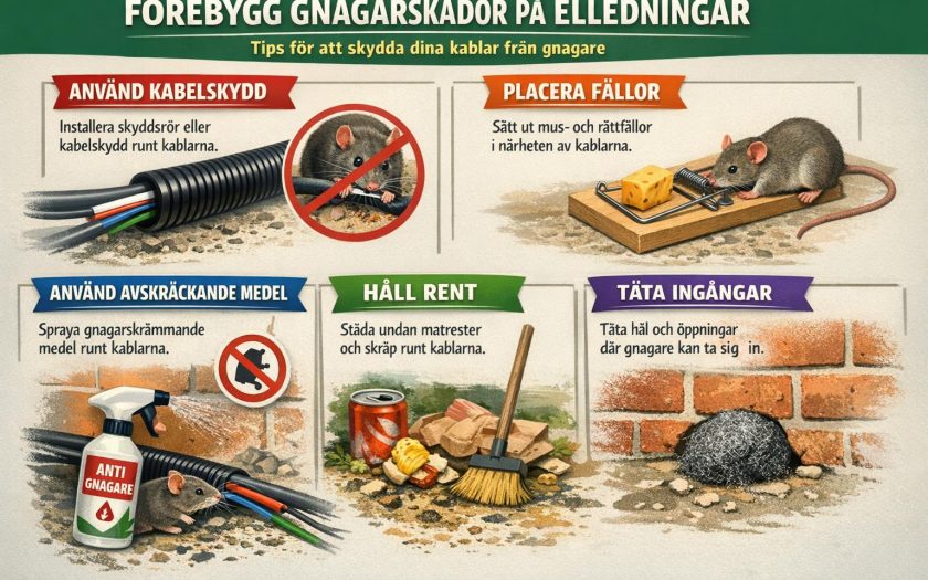 Förhindra skador från gnagare på elledningar