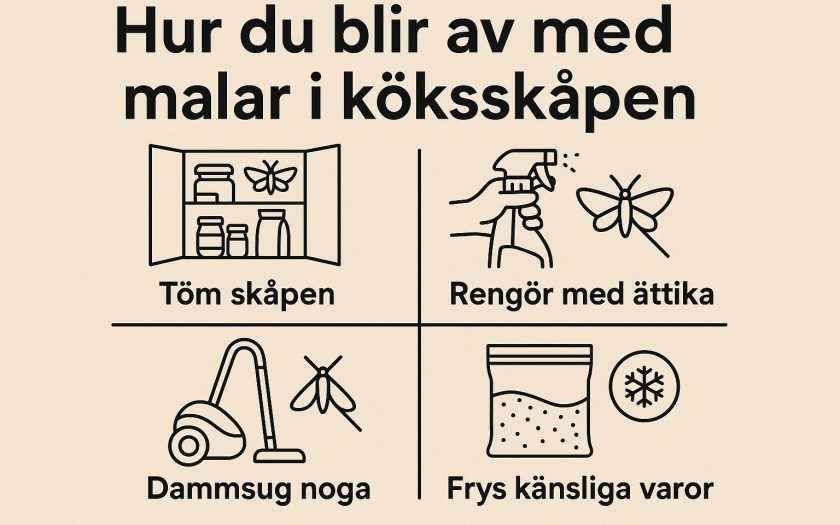Hur du blir av med malar i köksskåpen