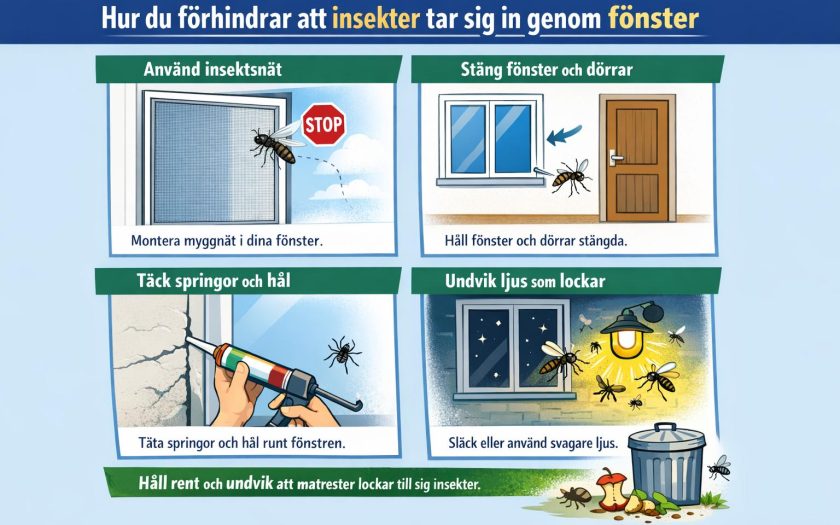 Hur du förhindrar att insekter tar sig in genom fönster