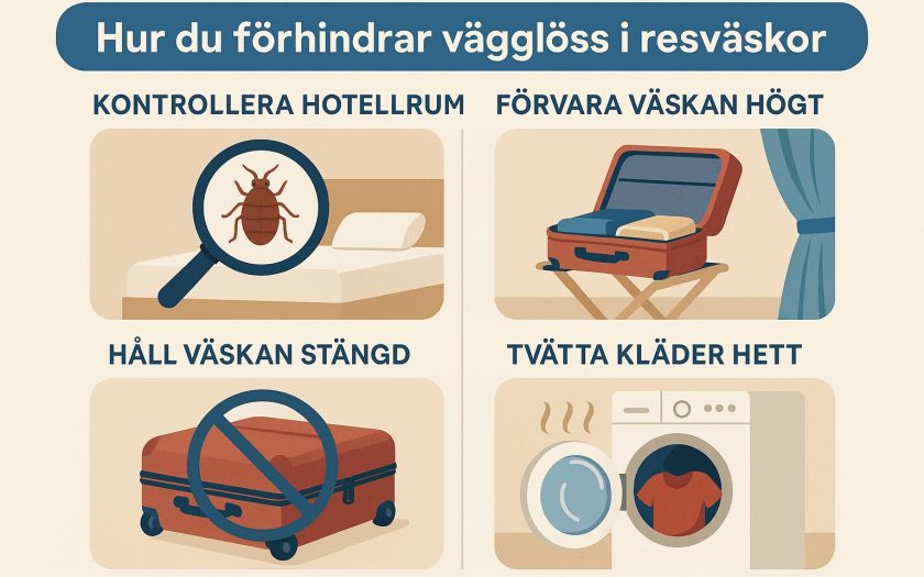 Hur du förhindrar vägglöss i resväskor