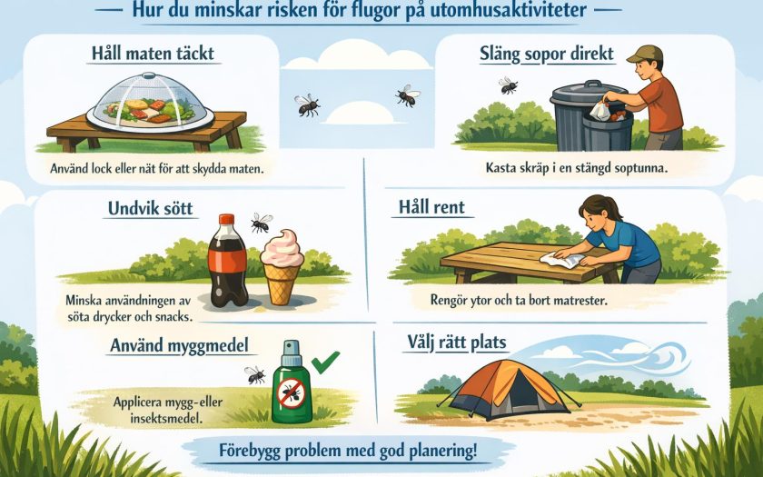 Hur du minskar risken för flugor på utomhusaktiviteter