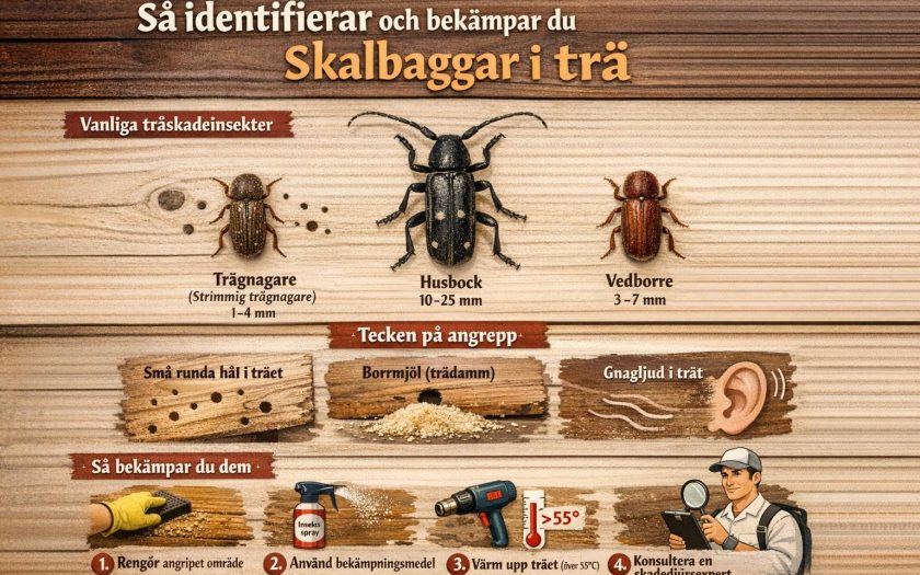 Så identifierar och bekämpar du skalbaggar i trä