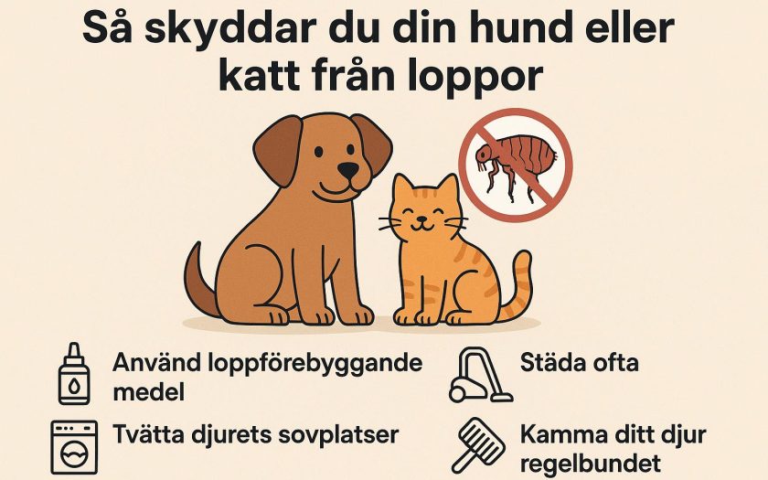 Så skyddar du din hund eller katt från loppor