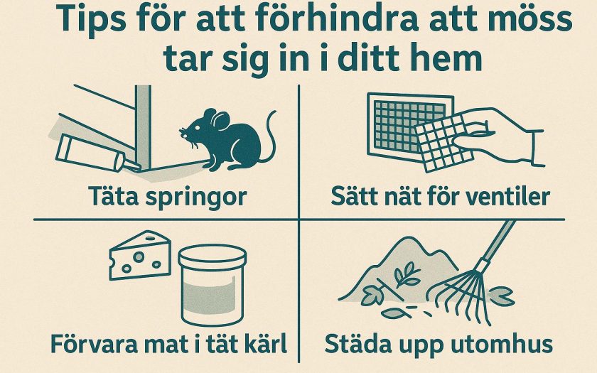 Tips för att förhindra att möss tar sig in i ditt hem